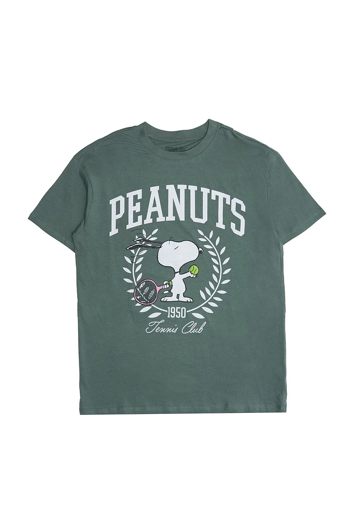 Peanuts Snoopy Tennis Graphic Relaxed Tee