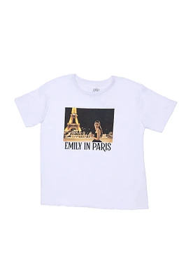 T-shirt décontracté imprimé graphique Emily Paris