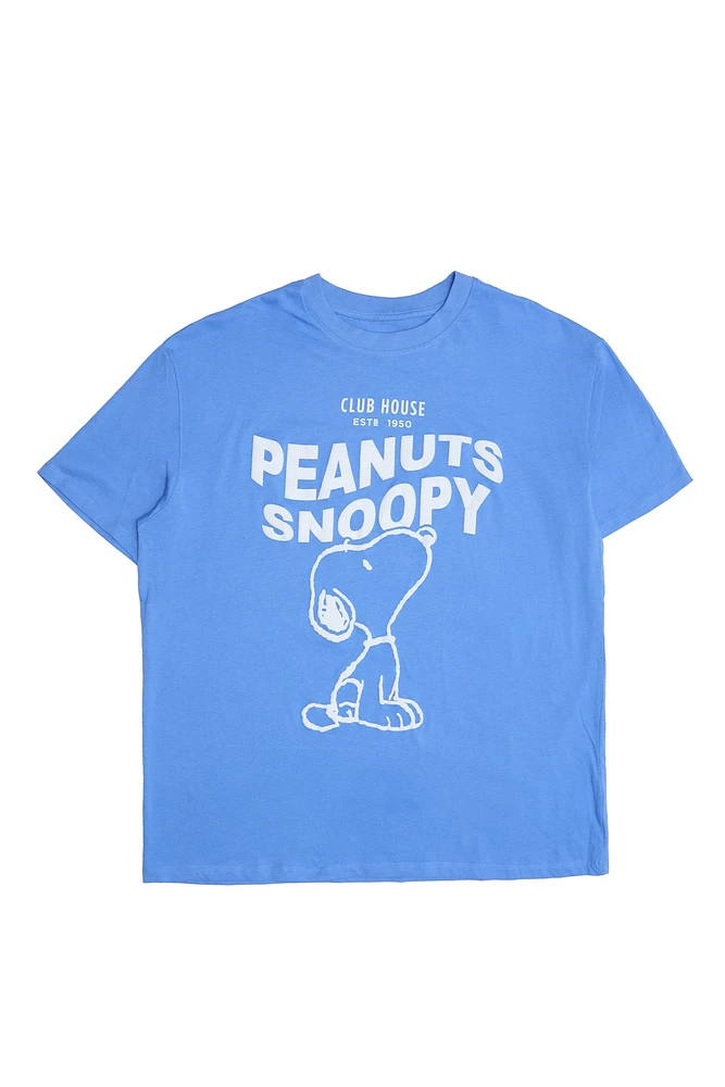 Peanuts Snoopy Graphic Puff Print Relaxed Tee