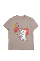 T-shirt décontracté imprimé graphique Peanuts Snoopy Football