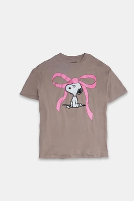 T-shirt coupe garçonne imprime? graphique Peanuts Snoopy