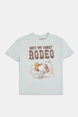 T-shirt coupe garçonne imprime? graphique Peanuts Snoopy Not My First Rodeo