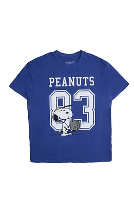 T-shirt décontracté imprimé graphique Peanuts Snoopy Sports