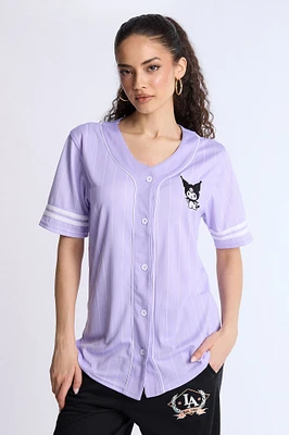 Maillot de baseball en maille aérée Kuromi