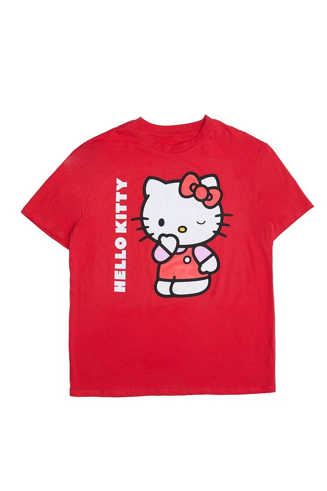 Hello Kitty Graphic Puff Print Relaxed Tee