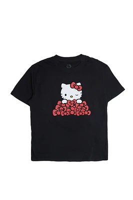 Hello Kitty Bows Graphic Puff Print Relaxed Tee