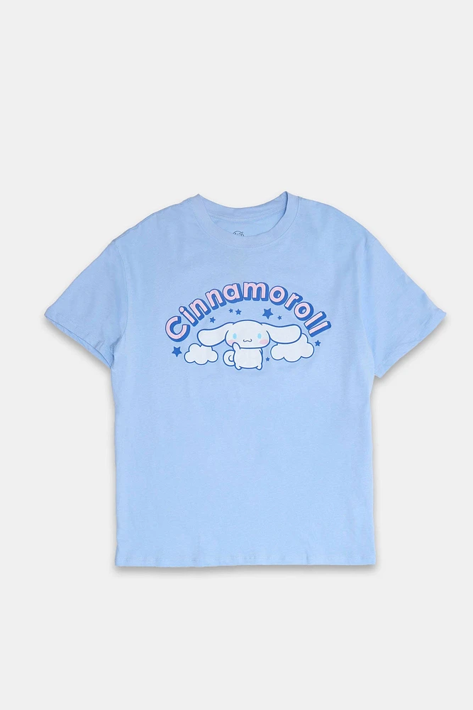 T-shirt coupe garçonne imprime? graphique Cinnamoroll