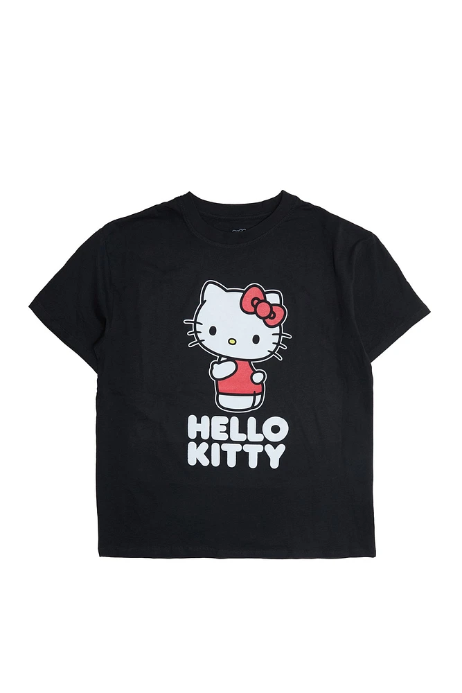 Hello Kitty Puff Print Graphic Relaxed Tee