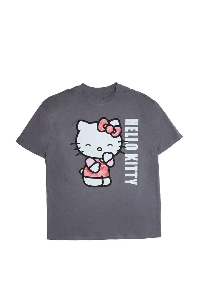 T-shirt décontracté imprime? graphique Hello Kitty