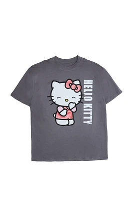 Hello Kitty Graphic Glitter Relaxed Tee