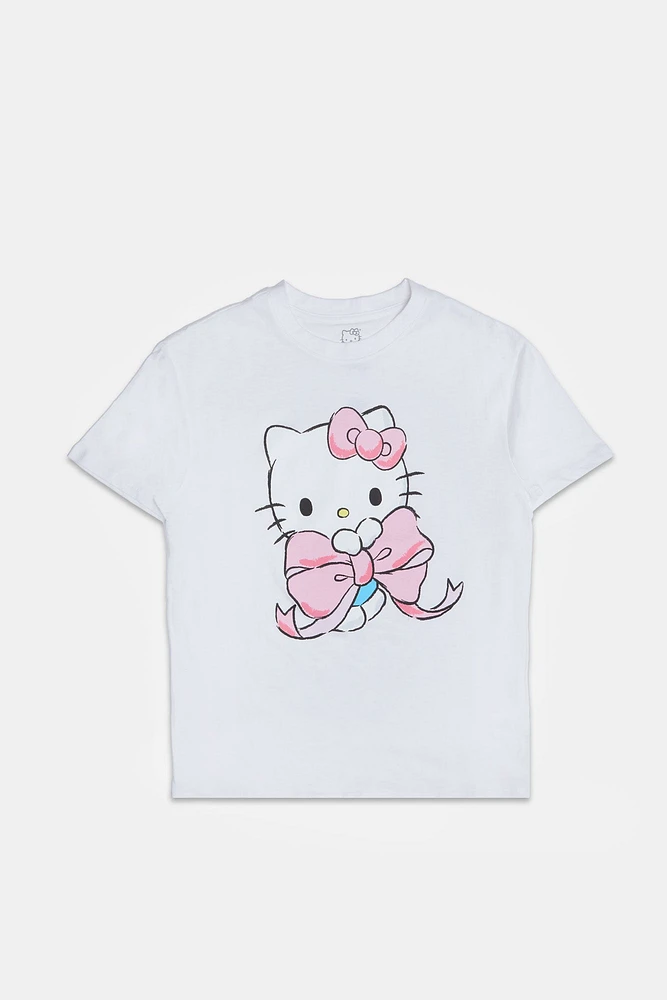 Hello Kitty Bow Graphic Boyfriend Tee