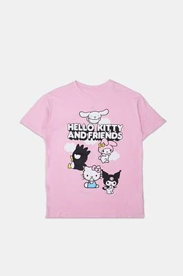 Hello Kitty And Friends Graphic Boyfriend Tee