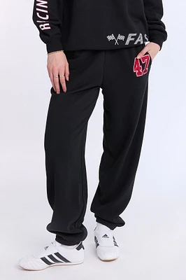 Jogger coupe garçonne mi-taille