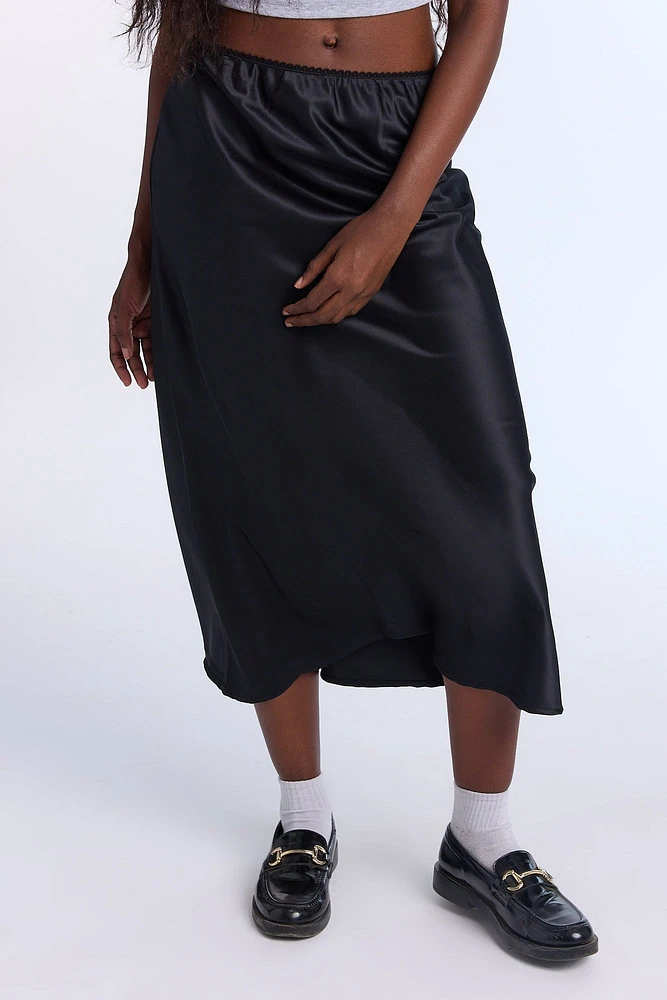Jupe longue effet satin AERO