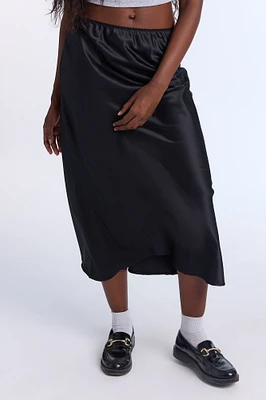 Jupe longue effet satin AERO