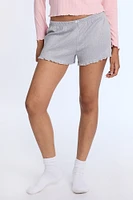 Pointelle Knit Sleep Shorts