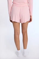 Pointelle Knit Sleep Shorts