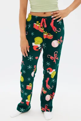 The Grinch Printed Plush Pajama Pant