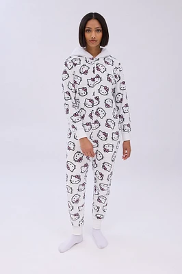 Hello Kitty Wink Printed Hooded Onesie