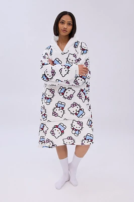 Hello Kitty Printed Oversized Hoodie