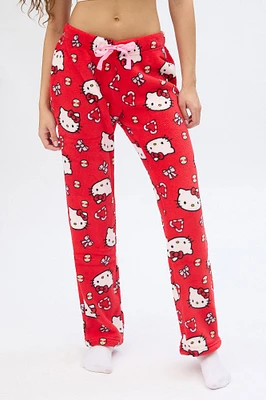 Hello Kitty Candy Cane Printed Pajama Pants