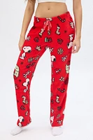 Peanuts Snoopy Wreath Printed Pajama Pants