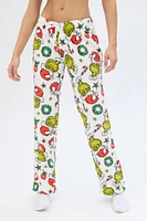 The Grinch Smirk Printed Pajama Pants