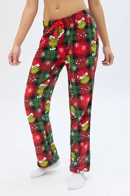 The Grinch Printed Plaid Pajama Pants