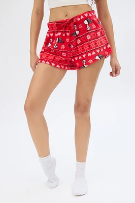 Peanuts Snoopy Printed Pajama Shorts