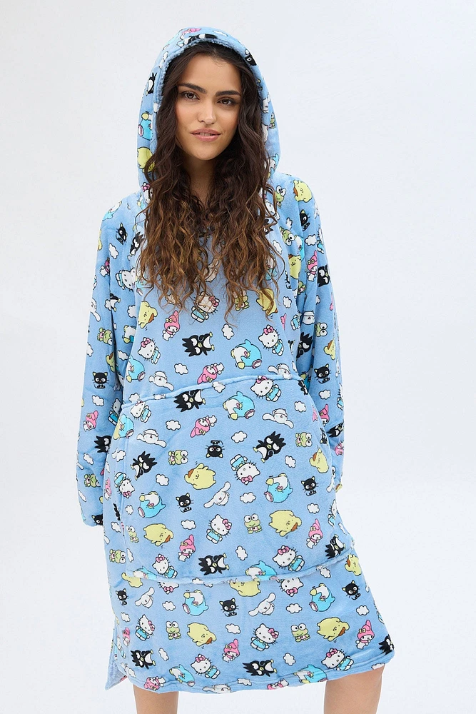 Hello Kitty And Friends Printed Oversized Hoodie