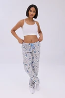 Peanuts Snoopy Moon Crescents Printed Pajama Pants