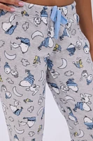 Peanuts Snoopy Moon Crescents Printed Pajama Pants