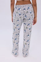 Peanuts Snoopy Moon Crescents Printed Pajama Pants