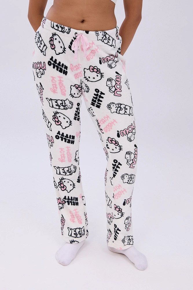 Hello Kitty Bow Printed Pajama Pants