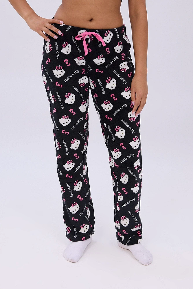 Hello Kitty Bow Printed Pajama Pants