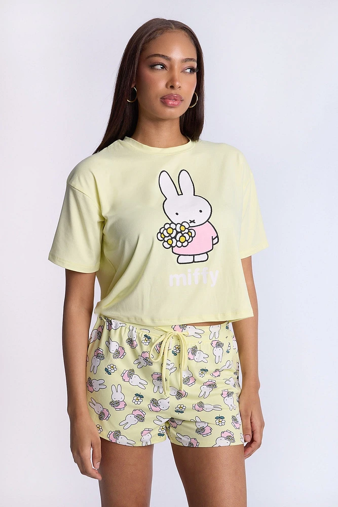 Ensemble short et t-shirt pyjama super doux imprimé Miffy
