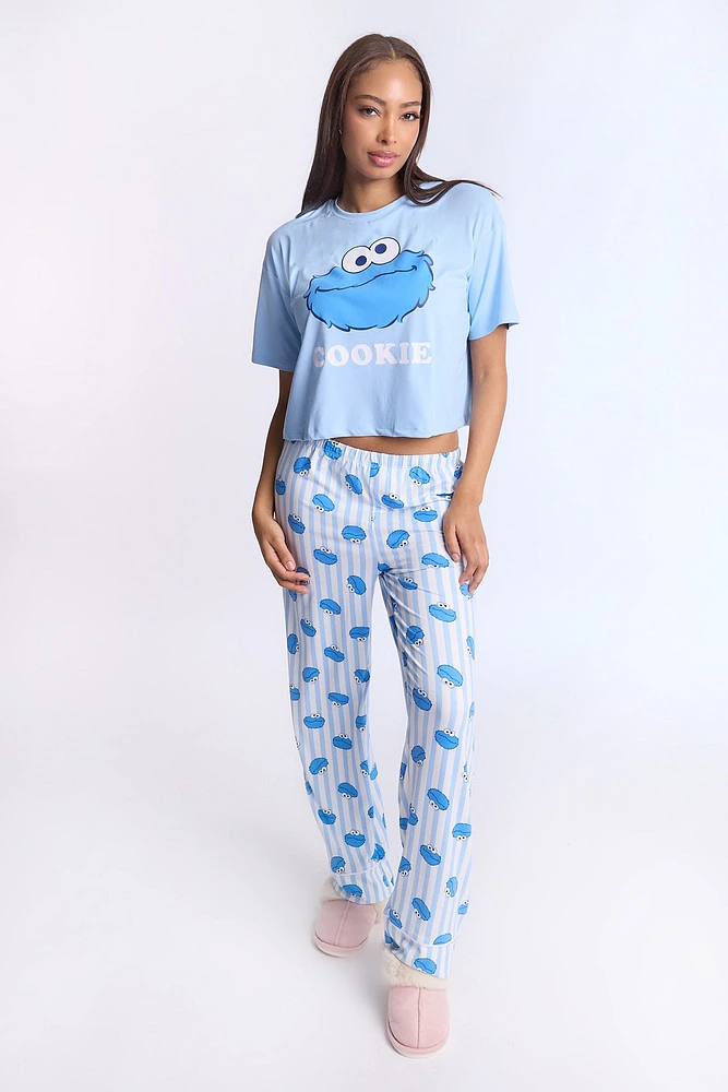 Ensemble jogger et t-shirt pyjama super doux imprimé Cookie