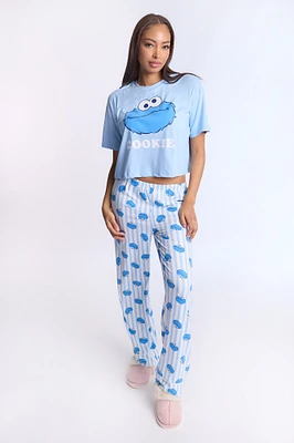 Ensemble jogger et t-shirt pyjama super doux imprimé Cookie