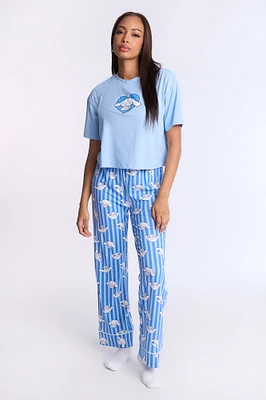 Ensemble jogger et t-shirt pyjama super doux imprimé Cinnamoroll