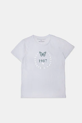 Aéropostale 1987 Butterfly Foil Graphic Tee