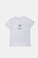 Aéropostale 1987 Butterfly Foil Graphic Tee