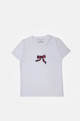 AERO Plaid Bow Graphic Tee