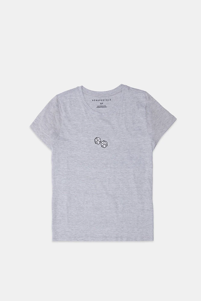 T-shirt classique graphique brodé AERO dés