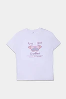AERO New York 1987 Butterfly Graphic Boyfriend Tee