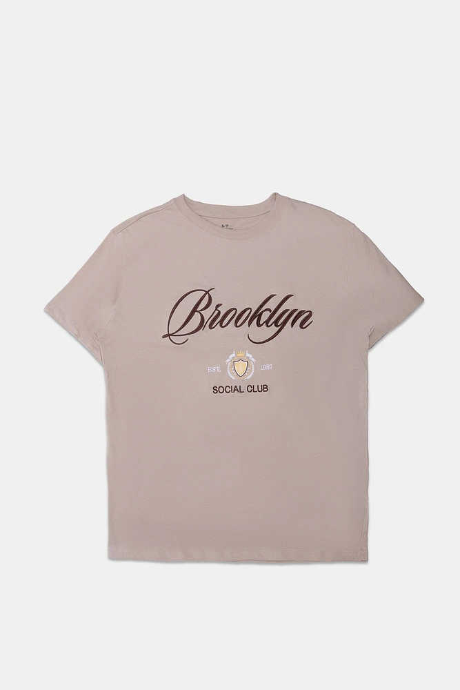 Aéropostale Brooklyn Soccer Club Graphic Boyfriend Tee