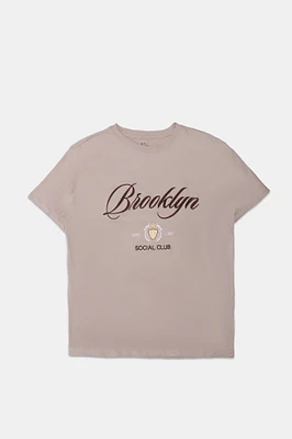 AÃ©ropostale Brooklyn Soccer Club Graphic Boyfriend Tee