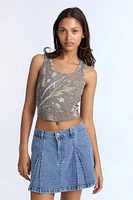 AERO Tree Camouflage Scoop Neck Tank Top