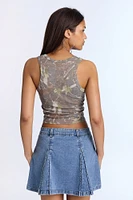 AERO Tree Camouflage Scoop Neck Tank Top