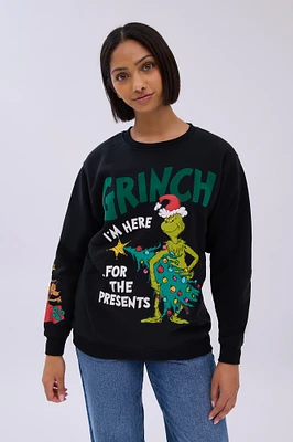 The Grinch Presents Graphic Crew Neck Sweatshirt