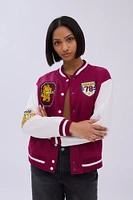 Garfield Embroidered Patch Varsity Jacket